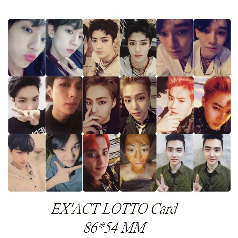 KPOP EXO EX'ACT LOTTO альбом фото карта в стиле хип хоп самодельные бумажные ломо карты