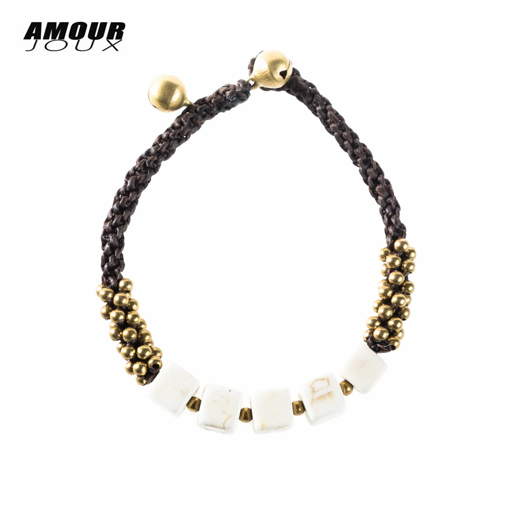 AMOURJOUX Bohemian Handmade Vintage Green Square Shaped Stone Charm Bracelet Ethnic Gold Beaded Sting Bracelets For Women
AMOURJOUX Bohemian Handmade Vintage Green Square Shaped Stone Charm Bracelet Ethnic Gold Beaded Sting Bracelets For Women