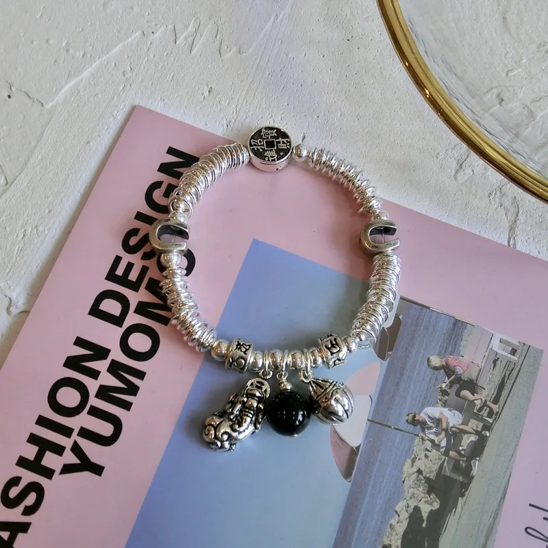 silver jewelry Chinese wind natural black agate maxim the mythical wild animal ms crystal bracelet adorn article
silver jewelry Chinese wind natural black agate maxim the mythical wild animal ms crystal bracelet adorn article