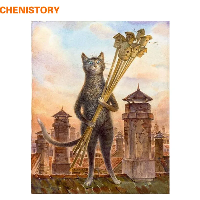 CHENISTORY Picture DIY Painting By Numbers Animal Cat Modern handpainted Wall Art Picture Canvas Painting For Home Decor 40x50cm
CHENISTORY Picture DIY Painting By Numbers Animal Cat Modern handpainted Wall Art Picture Canvas Painting For Home Decor 40x50cm