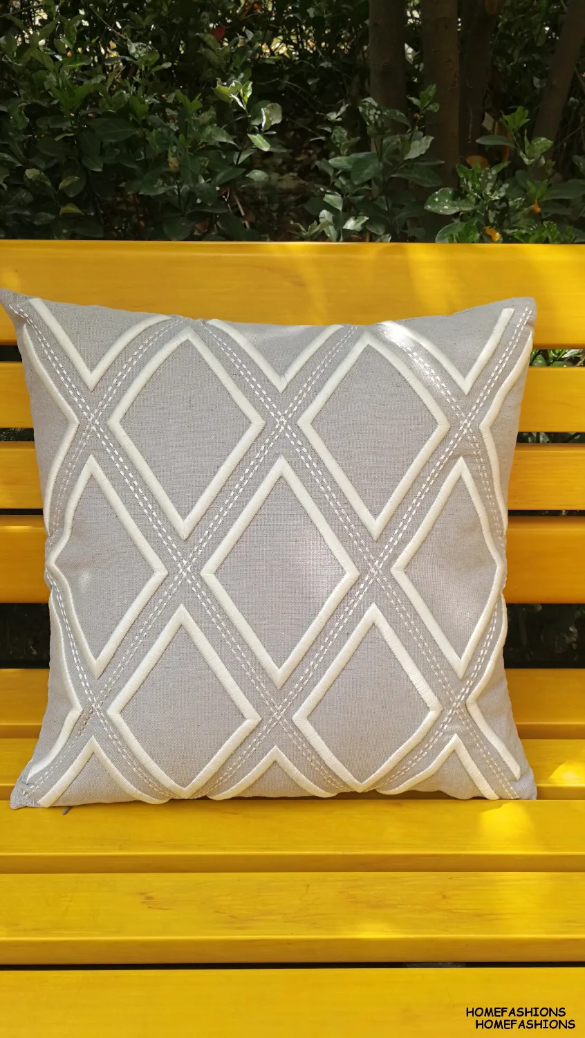 Geometric embroidery cushion cover /white and grey emboridery pillow cover/decorative throw cushion sham wholesale 45x45cm
Geometric embroidery cushion cover /white and grey emboridery pillow cover/decorative throw cushion sham wholesale 45x45cm