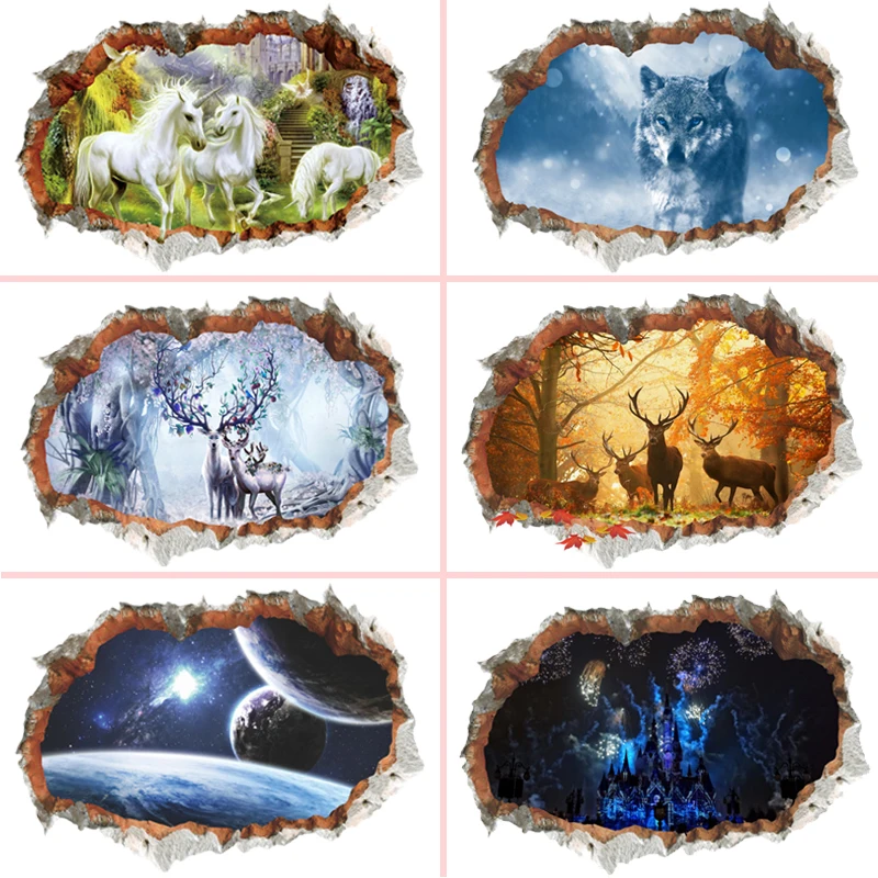 3d Broken Wall Hole Wall Stickers For Office Living Room Bedroom Home Decoration Diy Animal Deer Wolf Scenery Mural Art Decals
3d Broken Wall Hole Wall Stickers For Office Living Room Bedroom Home Decoration Diy Animal Deer Wolf Scenery Mural Art Decals