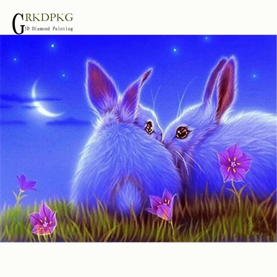 GRKDPKJ 5d diamond painting rabbit blue full square diamond embroidery Cross stitch pictures of rhinestones Wedding decoration
GRKDPKJ 5d diamond painting rabbit blue full square diamond embroidery Cross stitch pictures of rhinestones Wedding decoration