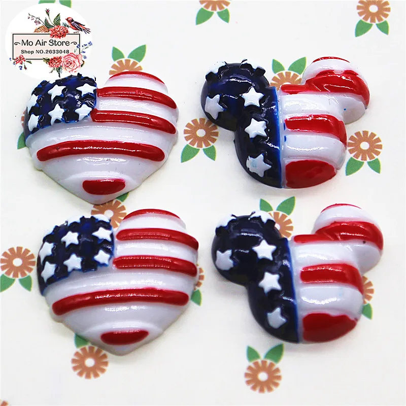 10pcs Resin heart America flag flat back Cabochon Art Decoration Charm DIY accessories 25mm
10pcs Resin heart America flag flat back Cabochon Art Decoration Charm DIY accessories 25mm
