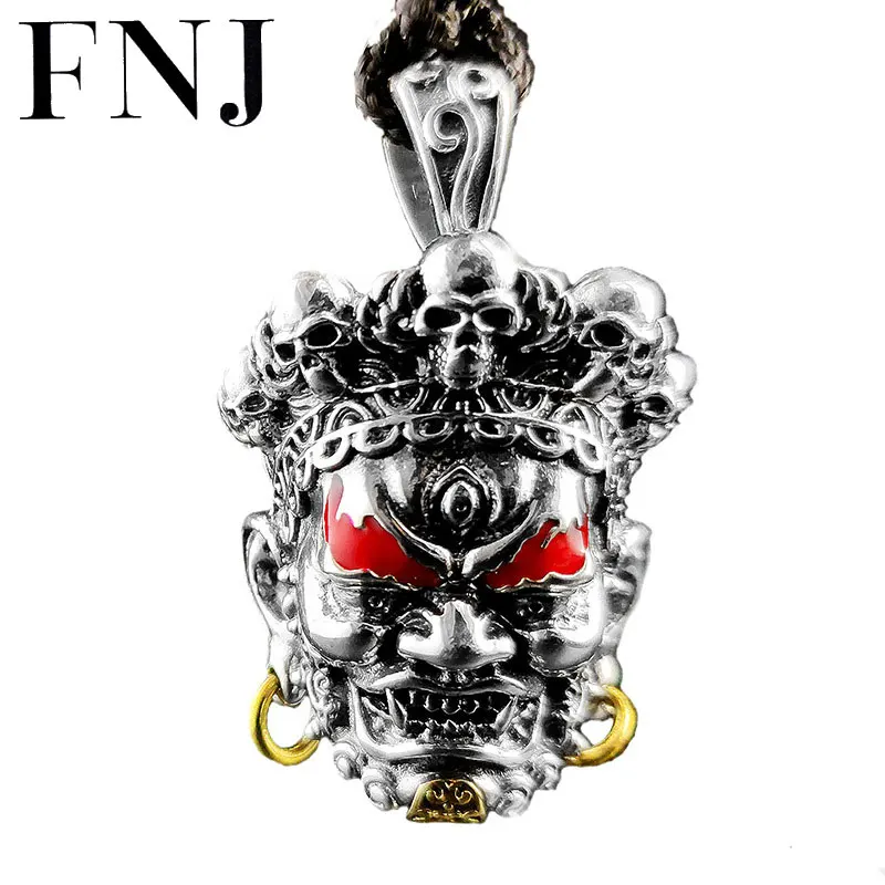 FNJ 925 Silver Skull Pendant Figure Punk Red Paint Real S925 Original Thai Silver Pendants for Men Jewelry Making
FNJ 925 Silver Skull Pendant Figure Punk Red Paint Real S925 Original Thai Silver Pendants for Men Jewelry Making