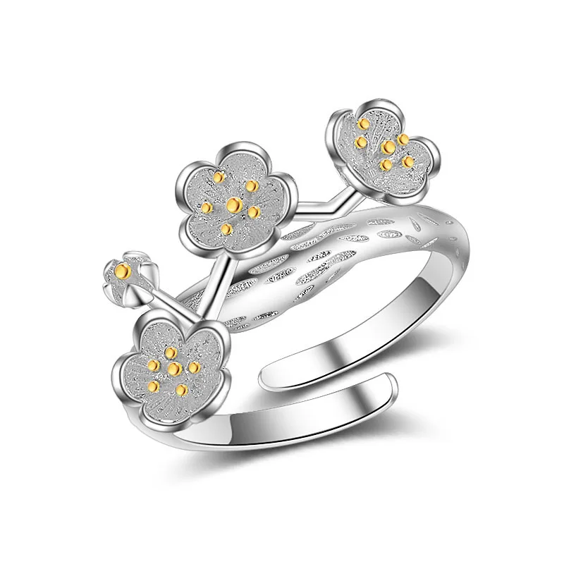 Trendy Romantic Girls/Children Rings Pretty 925 Sterling Silver Finger Ring Wholesale Cute Party Jewelry Plum Flower Design
Trendy Romantic Girls/Children Rings Pretty 925 Sterling Silver Finger Ring Wholesale Cute Party Jewelry Plum Flower Design
