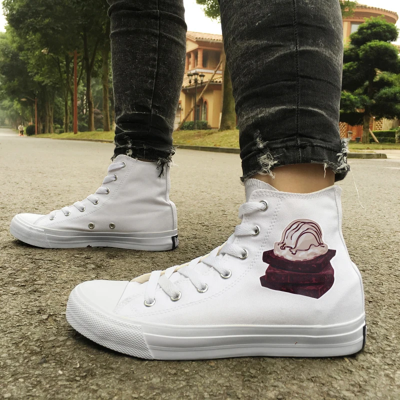 Wen Design White Original Canvas Shoes Delicious Dessert Cakes High Top Men Women's Sneakers Skateboarding Shoes Plimsolls
Wen Design White Original Canvas Shoes Delicious Dessert Cakes High Top Men Women's Sneakers Skateboarding Shoes Plimsolls
