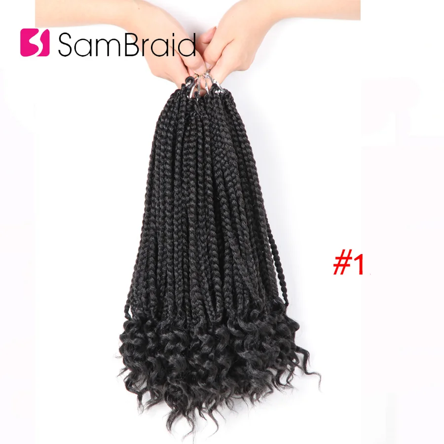 SAMBRAID Curl Box косички для наращивания волос Синтетические 24 корня/60 г/упак. чистый