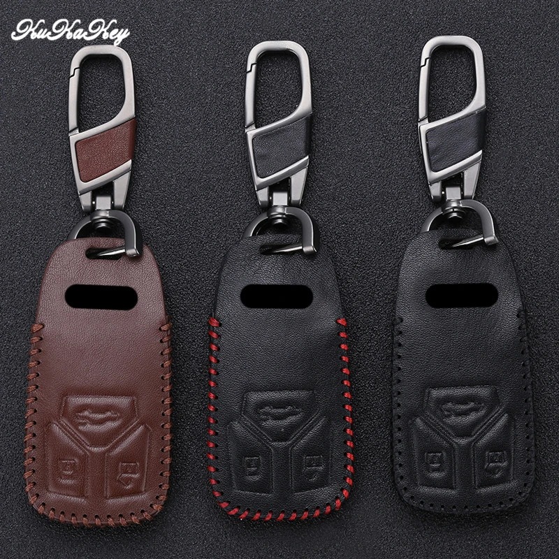 KUKAKEY Leather Car Key Case Cover For AUDI NEW Q7 A4L TT TTS A4 A5 S5 TFSI Smart Remote Car Key Protection Shell Car Styling
KUKAKEY Leather Car Key Case Cover For AUDI NEW Q7 A4L TT TTS A4 A5 S5 TFSI Smart Remote Car Key Protection Shell Car Styling