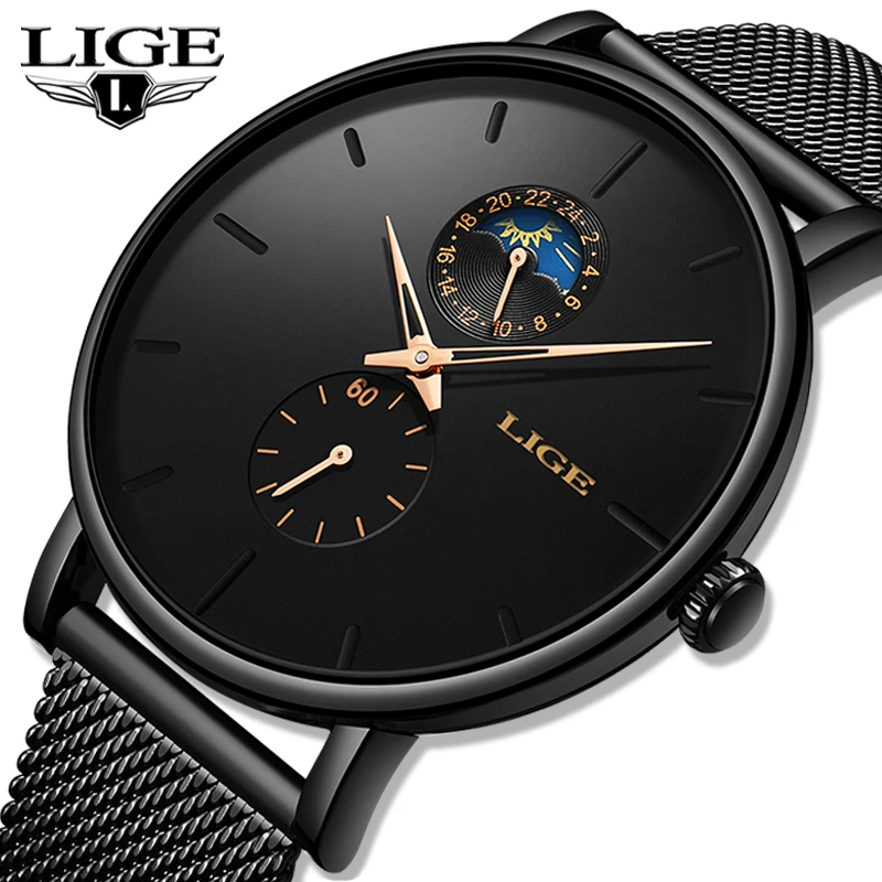 2019LIGE New Mens Watches Top Brand Luxury Men Watch Black Mesh Belt Luxury Sport Waterproof Watch For Men 24 Hours Quartz Clock
2019LIGE New Mens Watches Top Brand Luxury Men Watch Black Mesh Belt Luxury Sport Waterproof Watch For Men 24 Hours Quartz Clock