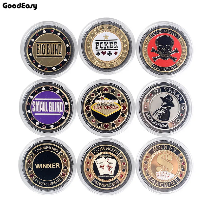 1pcs Metal Poker Card Guard Protector Porker Cards Metal Souvenir Craft Poker Chips Dealer Coins Poker Game Hold'em Accessories
1pcs Metal Poker Card Guard Protector Porker Cards Metal Souvenir Craft Poker Chips Dealer Coins Poker Game Hold'em Accessories