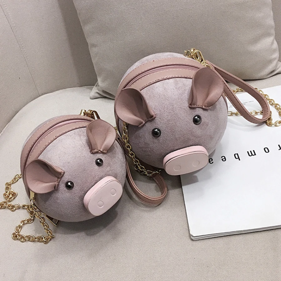 Cute Suede Pig Bag Women Small Chains Round Bag Female Shoulder Messenger Bags Coin Purses Wrist Crossbody Bags 2019 Chic Sac
Cute Suede Pig Bag Women Small Chains Round Bag Female Shoulder Messenger Bags Coin Purses Wrist Crossbody Bags 2019 Chic Sac