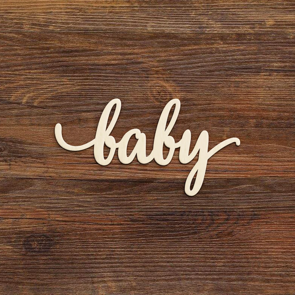 Baby Script Wooden sign Laser Cut Baby Shower Decoration 1st Birthday Gift Door Decor Living Room Wall Wood Sign
Baby Script Wooden sign Laser Cut Baby Shower Decoration 1st Birthday Gift Door Decor Living Room Wall Wood Sign