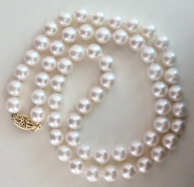 CLASSIC NATURAL8-9mm SOUTH SEA WHITE PEARL NECKLACE 18''