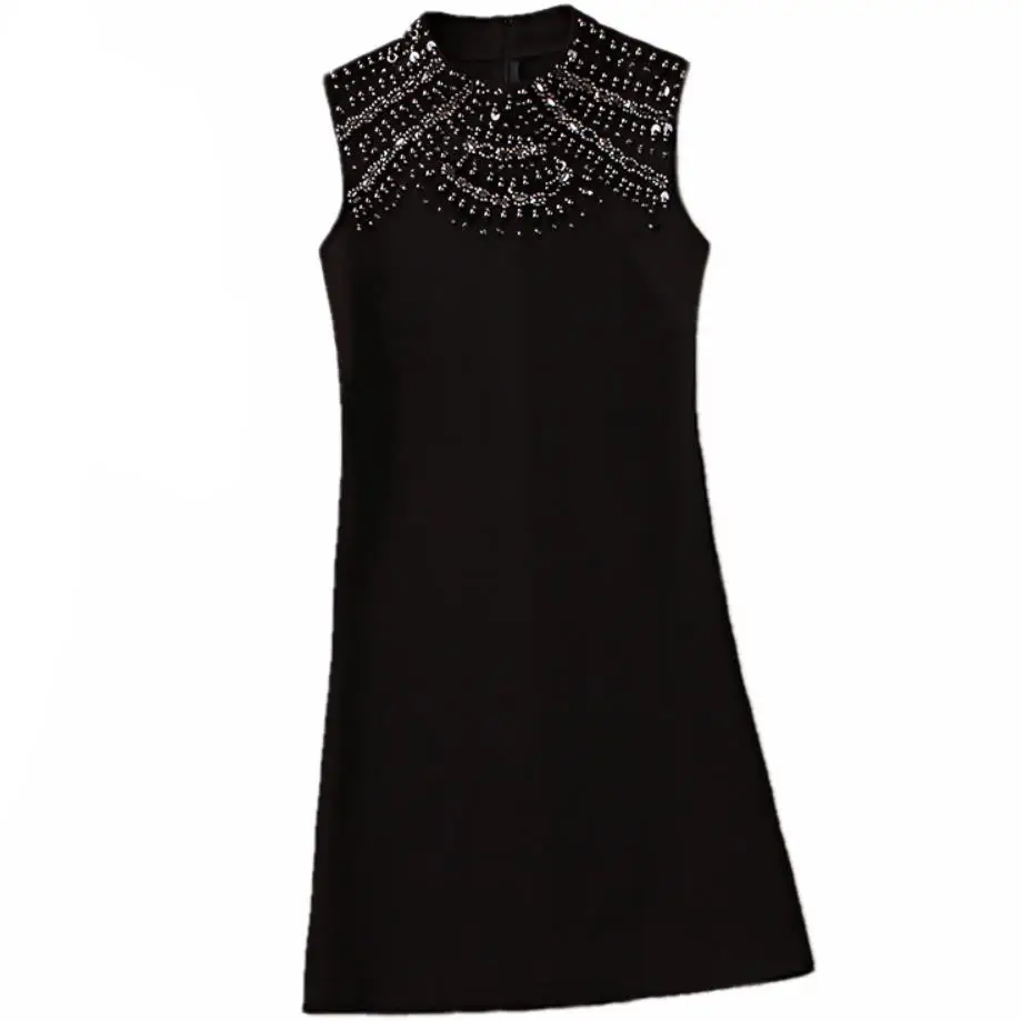 3XL!2022 new spring women stand collar beading vest dress Slim sleeveless a-line dress
3XL!2022 new spring women stand collar beading vest dress Slim sleeveless a-line dress