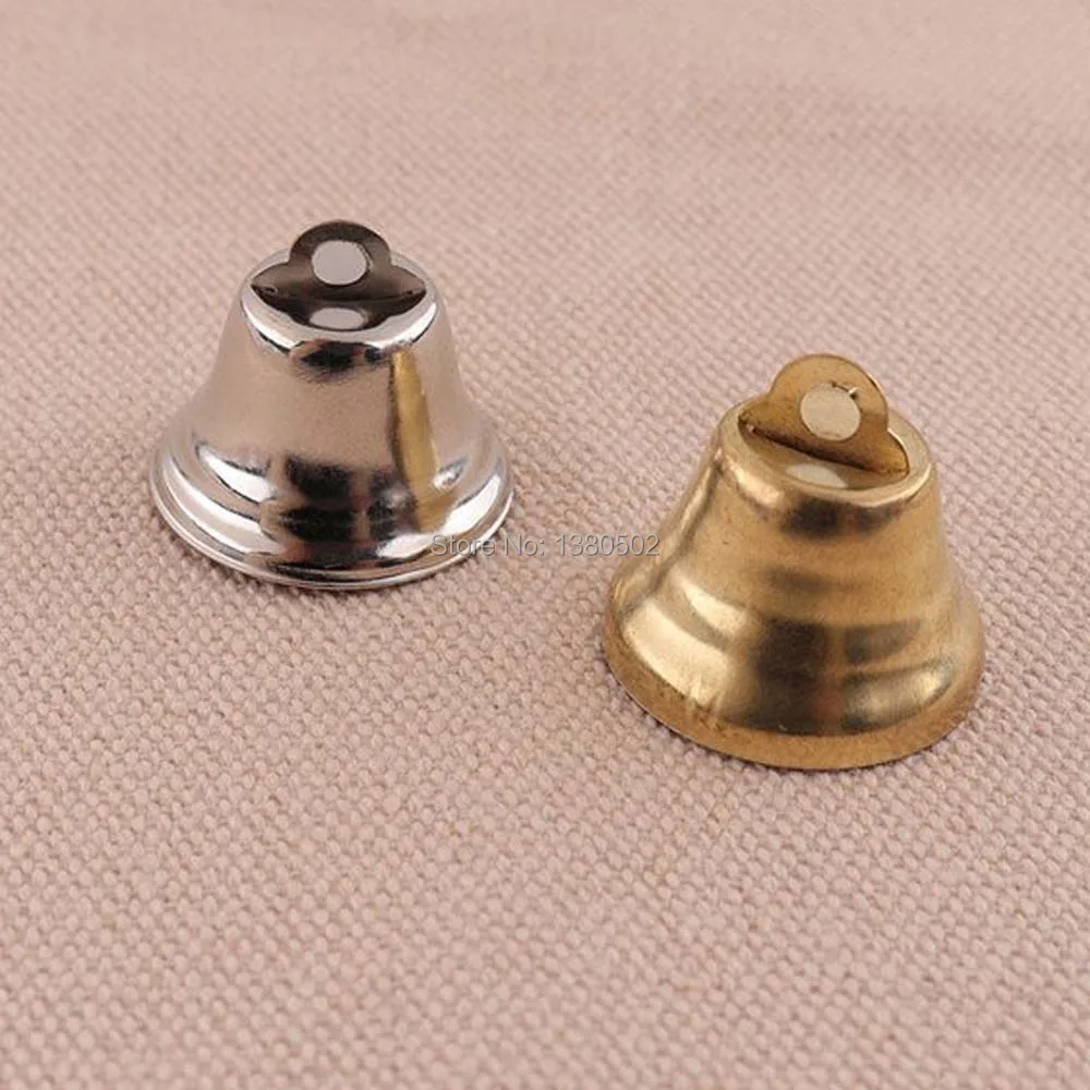 

30pcs/lot 17*20mm Metal Silver and Gold color Top Quality Jingle bell Christmas Bells Decoration for Christmas Tree
