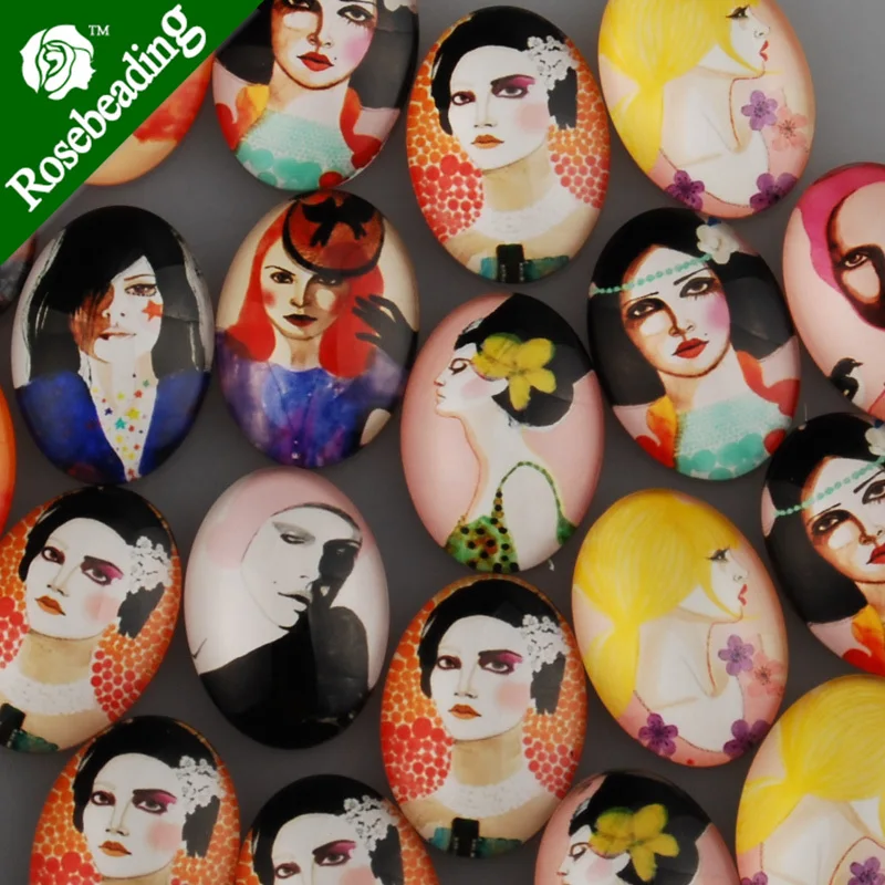 18x25mm oval pattern glass cabochon,mixed modern lady pictures,flat back,thickness 6mm,sold 20pcs/lot-C4546
18x25mm oval pattern glass cabochon,mixed modern lady pictures,flat back,thickness 6mm,sold 20pcs/lot-C4546