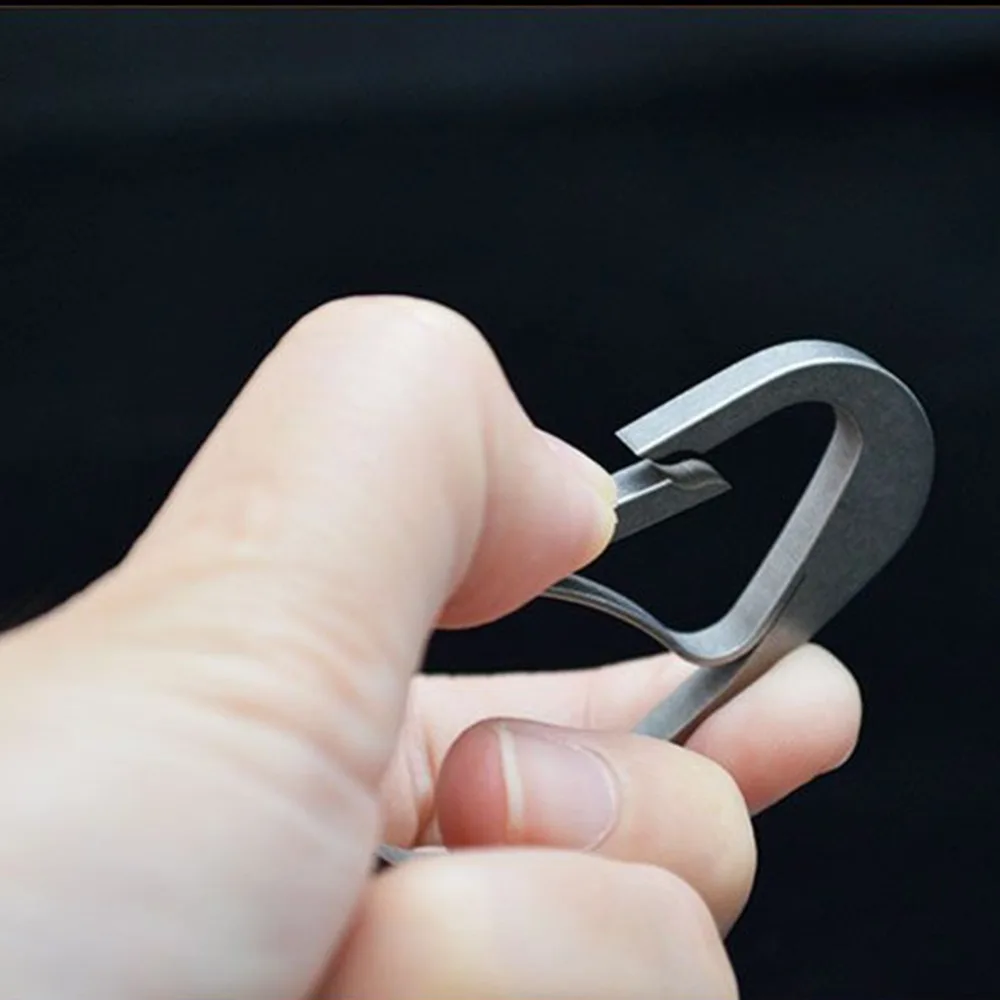 Camping Tool Stainless Steel EDC Key Ring Carabiner Hook Anti-theft Outdoor Clip Keychain Bottle Opener Equipment | Спорт и