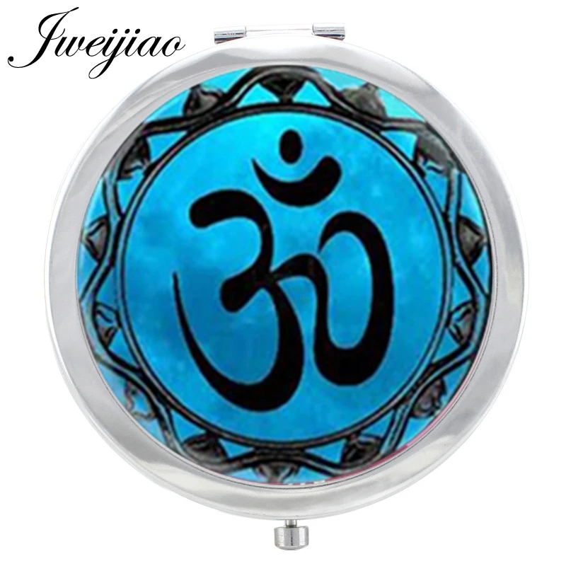 JWEIJIAO Yoga Symbol Makeup Mirror Chakra Mandala Pattern Glass Cabochon Floding Round compact pocket Mirror espejo
JWEIJIAO Yoga Symbol Makeup Mirror Chakra Mandala Pattern Glass Cabochon Floding Round compact pocket Mirror espejo