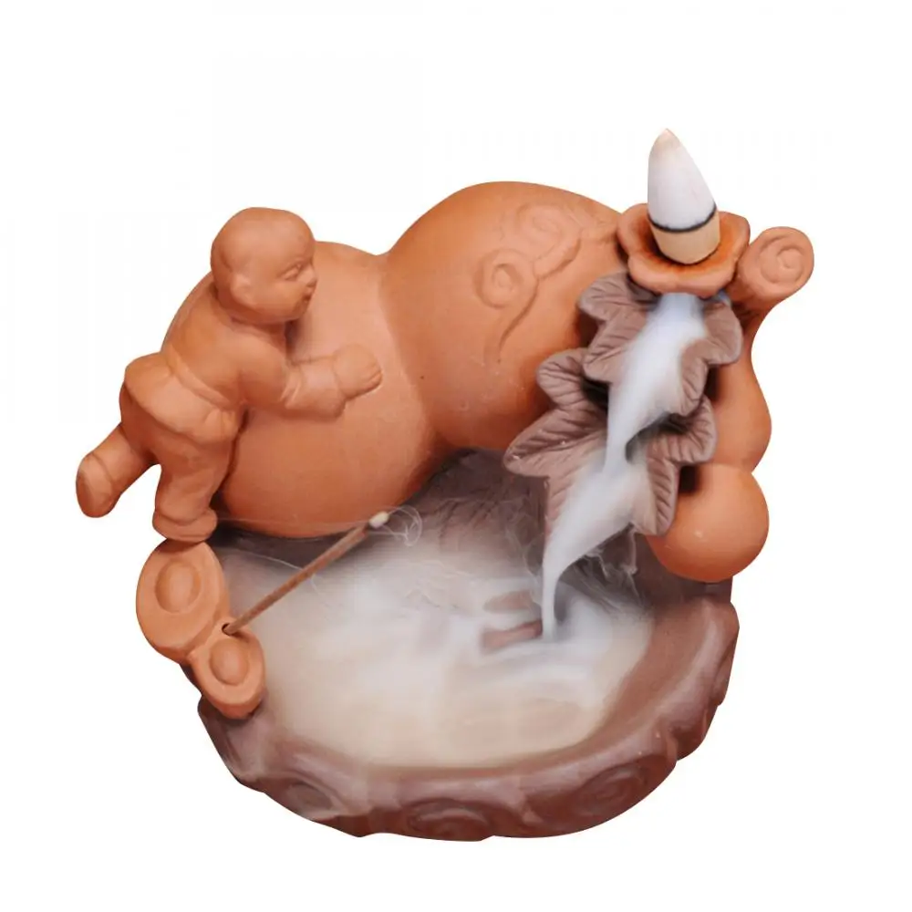 Goldfish/Swan/Gourd Smoke Incense Holder Ceramic Aromatherapy Crafts Incense Waterfall Cones Home Decors Backflow Incense Burner
Goldfish/Swan/Gourd Smoke Incense Holder Ceramic Aromatherapy Crafts Incense Waterfall Cones Home Decors Backflow Incense Burner