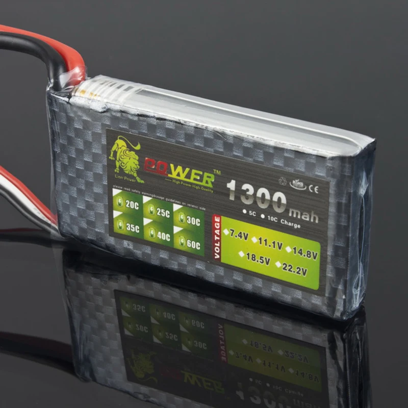 Lipo 7 4 v 2S 1300mAh батарея Lion Power 30C MAX 35C для гоночного дрона FPV квадрокоптера