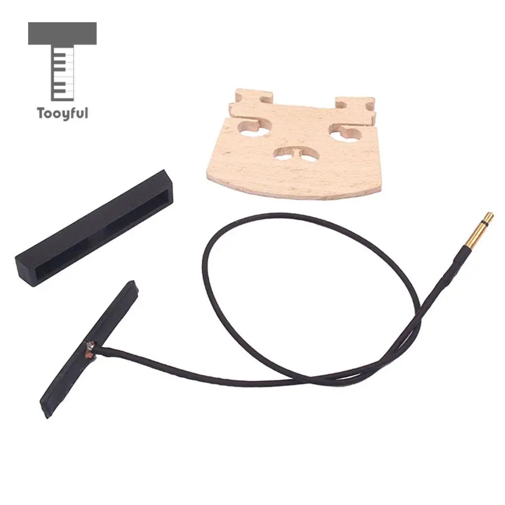 Tooyful Set of Violin Bridge Double Piezo Pickup Base Kit for 4/4 Violin Bass Cello Instrument Parts Accessories Replacement
Tooyful Set of Violin Bridge Double Piezo Pickup Base Kit for 4/4 Violin Bass Cello Instrument Parts Accessories Replacement