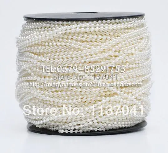 100meters/lot 2.5mm string of beads pearl Beads Garland Wedding Centerpiece party decoration crafting DIY accessory
100meters/lot 2.5mm string of beads pearl Beads Garland Wedding Centerpiece party decoration crafting DIY accessory