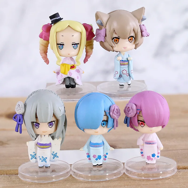 Re:ZERO Начальная жизнь в другом мире Rem Ram Emilia beатрис костюм Феликс Аргайл кимоно ver.
