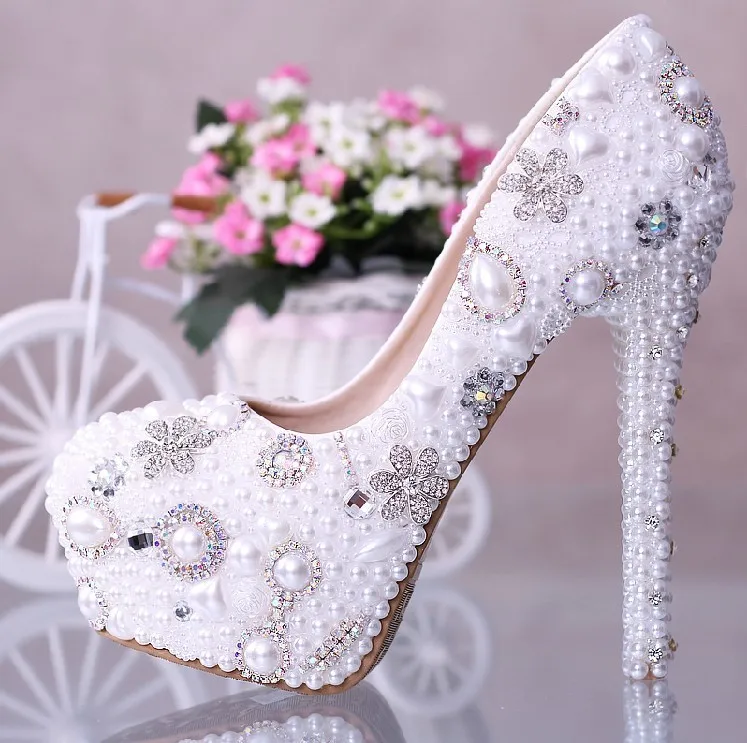 2018 Gorgeous 14cm High Heel Wedding Dress Shoes Elegant Wedding Bridal Shoes with Imitation Pearl Woman Party Prom Shoes
2018 Gorgeous 14cm High Heel Wedding Dress Shoes Elegant Wedding Bridal Shoes with Imitation Pearl Woman Party Prom Shoes