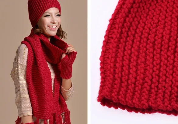 Winter Outdoor Woman Warm Scarves Wool Knitted Hats Gloves 3pcs Women Fashion Hat+Scarf+Gloves/set
Winter Outdoor Woman Warm Scarves Wool Knitted Hats Gloves 3pcs Women Fashion Hat+Scarf+Gloves/set