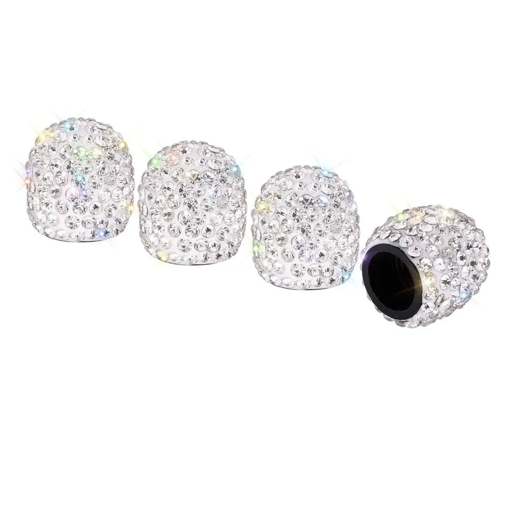 4 PCS Handmade Crystal Rhinestone Universal Car Tire Valve Caps Chrome,Attractive Dustproof Bling Car Accessories
4 PCS Handmade Crystal Rhinestone Universal Car Tire Valve Caps Chrome,Attractive Dustproof Bling Car Accessories