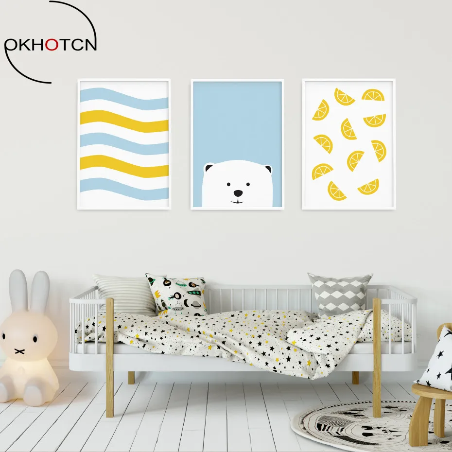 OKHOTCN No Framed Nordic Art Cartoon Animal Deer Bear Poster Minimalist On Canvas Painting Wall Art For Children Room Decor
OKHOTCN No Framed Nordic Art Cartoon Animal Deer Bear Poster Minimalist On Canvas Painting Wall Art For Children Room Decor