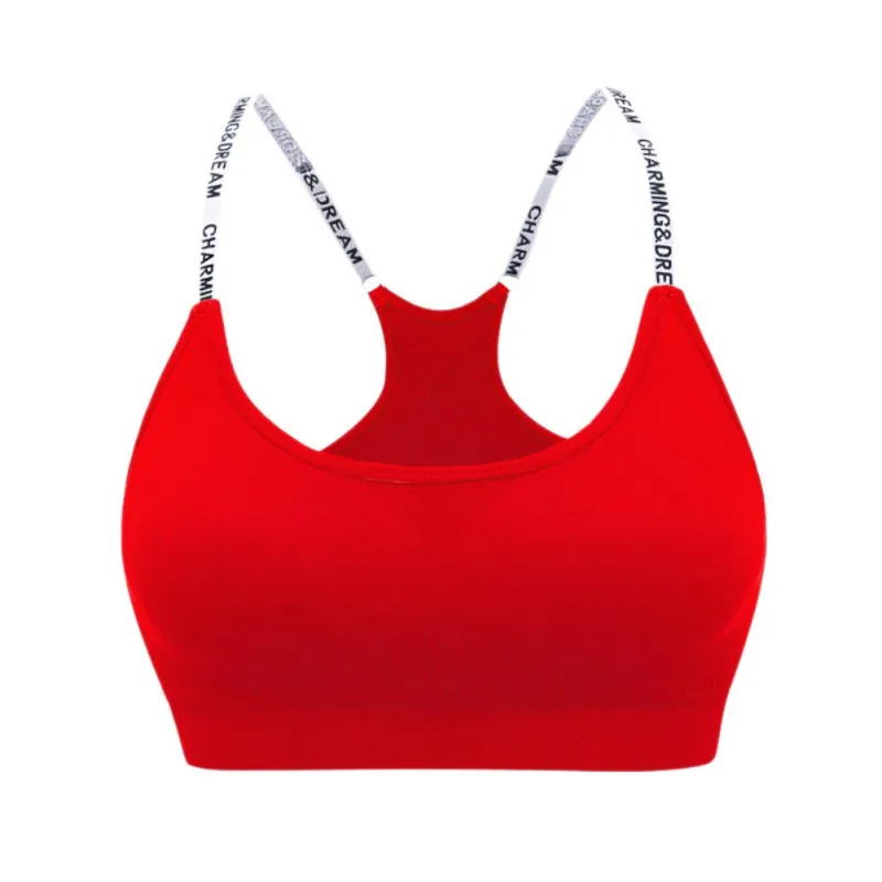 lady's sports underwear slim Alphabet Straps Yoga Fitness Training Running Sports Branm Quick-drying training shockproof tops
lady's sports underwear slim Alphabet Straps Yoga Fitness Training Running Sports Branm Quick-drying training shockproof tops