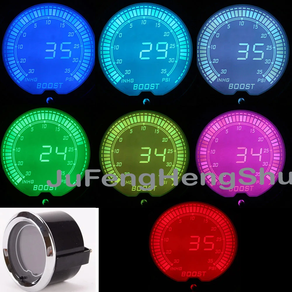 2inch 52mm Car Colorful Turbo Boost Vacuum Gauge Auto Psi DC 12V LED Light Gauges Car LCD Screen Digital Press Meter + Sensor
2inch 52mm Car Colorful Turbo Boost Vacuum Gauge Auto Psi DC 12V LED Light Gauges Car LCD Screen Digital Press Meter + Sensor
