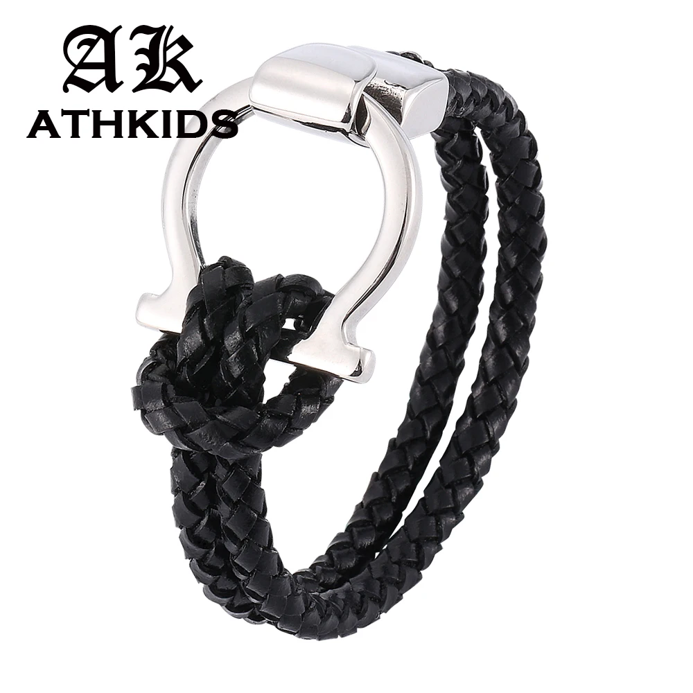 Personality Fashion Braided Leather Bracelet Rope Chain Mens Trendy Jewelry Unique Stainless Steel Buckle Bracelet Gifts PD797
Personality Fashion Braided Leather Bracelet Rope Chain Mens Trendy Jewelry Unique Stainless Steel Buckle Bracelet Gifts PD797