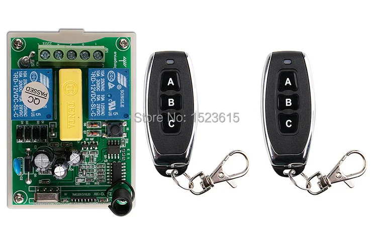 AC 220 V 2 CH RF Wireless Remote Control Receiver +Transmitter tubular motor garage door projection screen
AC 220 V 2 CH RF Wireless Remote Control Receiver +Transmitter tubular motor garage door projection screen