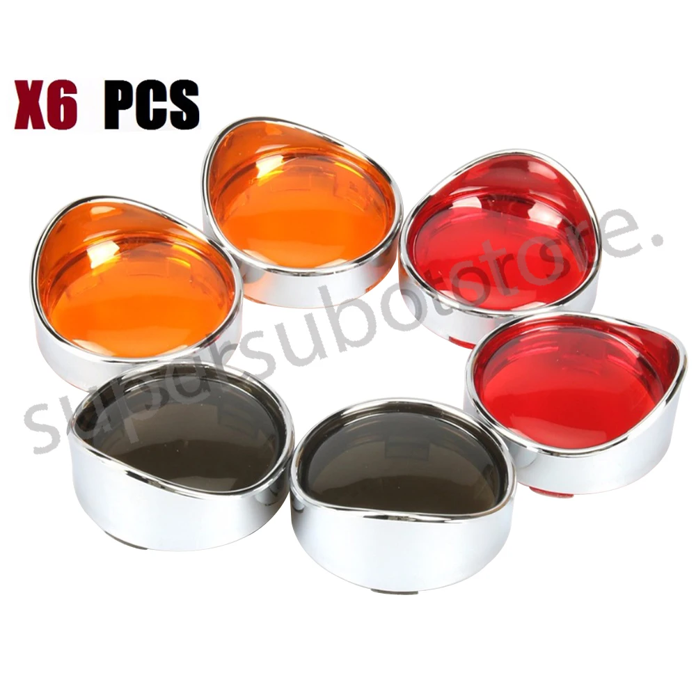 Motorcycle Orange, red, smoke Turn Signal Lens + Chrome Visor Ring for harley Dyna Softail Sportsters touring
Motorcycle Orange, red, smoke Turn Signal Lens + Chrome Visor Ring for harley Dyna Softail Sportsters touring