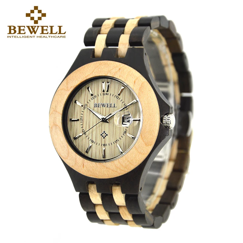 BEWELL Men Watch Natural Wood Handcrafted Watches Top Brands Luxury Dates Quartz Watches Folding Wood Bands in Gift Carton 080A
BEWELL Men Watch Natural Wood Handcrafted Watches Top Brands Luxury Dates Quartz Watches Folding Wood Bands in Gift Carton 080A