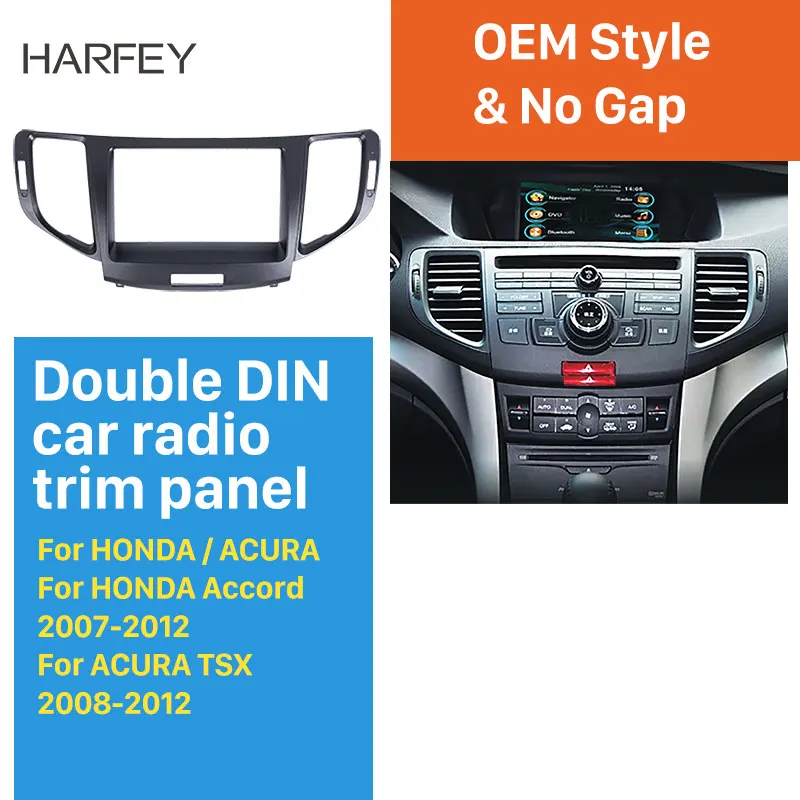 Harfey 2Din Radio Fascia Panel kit for 2010 Honda Accord Europe/Spirior/ACURA SR9 Trim Install Frame Dash Kit Car Stereo Frame
Harfey 2Din Radio Fascia Panel kit for 2010 Honda Accord Europe/Spirior/ACURA SR9 Trim Install Frame Dash Kit Car Stereo Frame