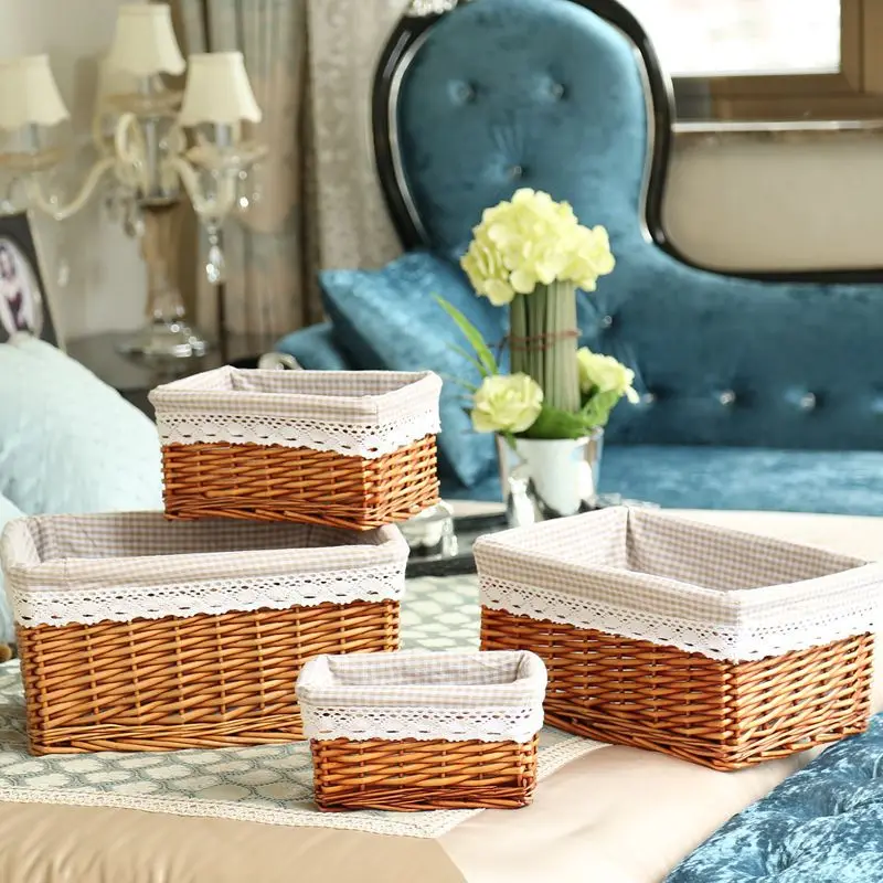 Laundry basket small large Hand-Woven Wicker Storage Basket With Natural Cotton Hemp Lining Finishing basket Household Items
Laundry basket small large Hand-Woven Wicker Storage Basket With Natural Cotton Hemp Lining Finishing basket Household Items