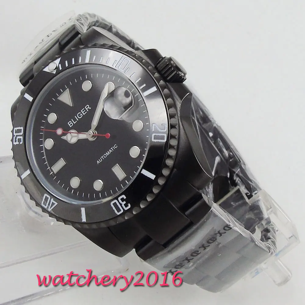 NEW Arrive 40mm Bliger Black Dial PVD Luxury Brand Sapphire Glass Date Luminous Marks NH35 Automatic movement men's Watch
NEW Arrive 40mm Bliger Black Dial PVD Luxury Brand Sapphire Glass Date Luminous Marks NH35 Automatic movement men's Watch