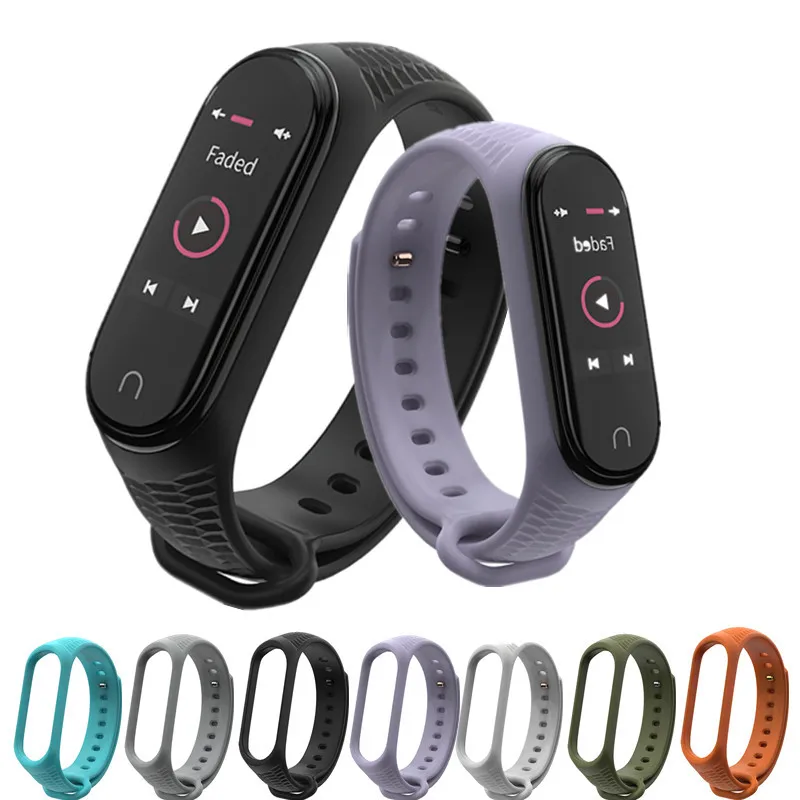 Силиконовый ремешок для браслета Xiaomi Mi Band 4 3 Аксессуары mi band смарт браслеты