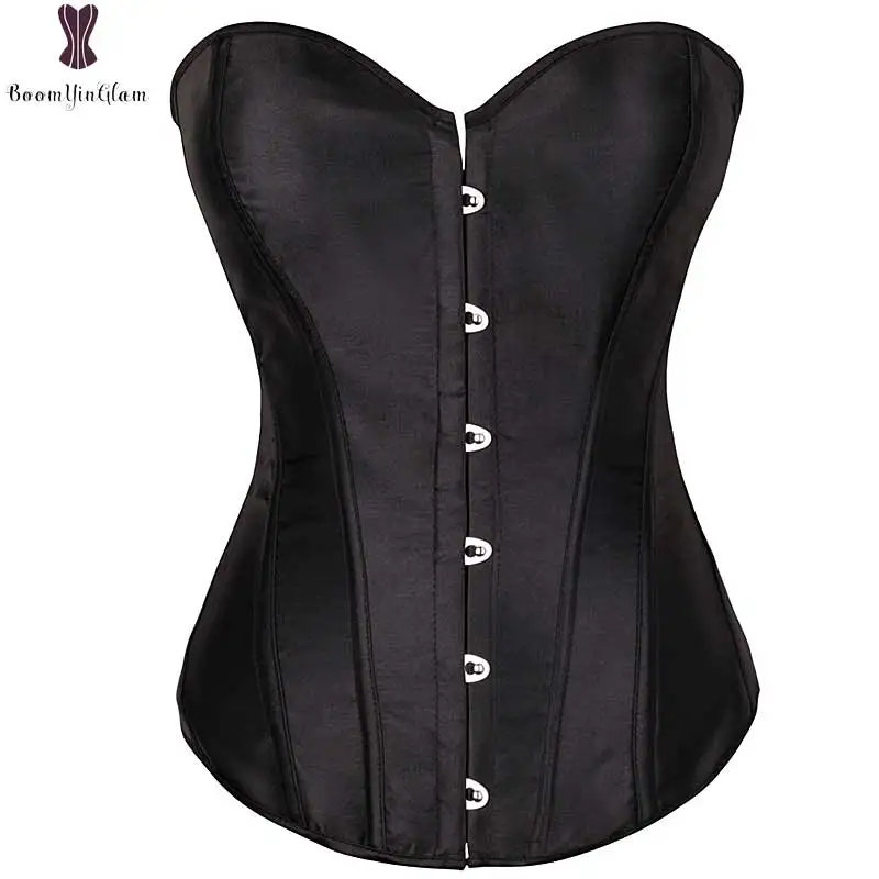 Satin Corset Plus Size Front Buckle Closure Overbust Corselet Gothic Lingerie Black White Pink Purple White Red Sexy Bustier 6XL
Satin Corset Plus Size Front Buckle Closure Overbust Corselet Gothic Lingerie Black White Pink Purple White Red Sexy Bustier 6XL