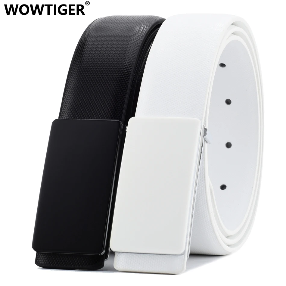 WOWTIGER White Black Cowhide Genuine Leather 33mm Width Belts For Men Strap Male Smooth Buckle Luxury Brand Designer Belt
WOWTIGER White Black Cowhide Genuine Leather 33mm Width Belts For Men Strap Male Smooth Buckle Luxury Brand Designer Belt