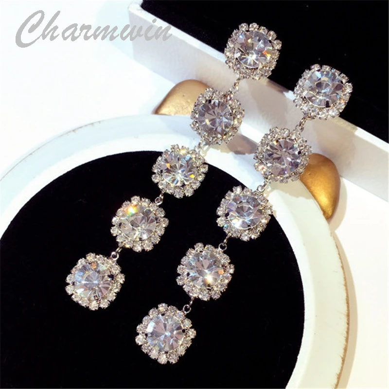 Charmwin, новинка, женские серьги-подвески, крупные роскошные женские серьги-капельки с кубическим цирконием, PE1706
Charmwin, новинка, женские серьги-подвески, крупные роскошные женские серьги-капельки с кубическим цирконием, PE1706