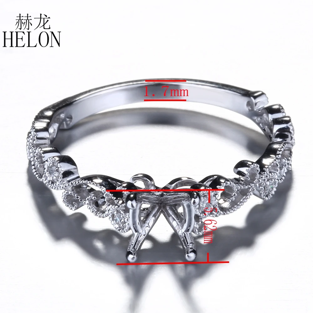 HELON 5-6mm Round Cut Semi Mount Ring Setting Solid 14K (AU585) White Gold Natural Diamonds Engagement Wedding Ring Fine Jewelry
HELON 5-6mm Round Cut Semi Mount Ring Setting Solid 14K (AU585) White Gold Natural Diamonds Engagement Wedding Ring Fine Jewelry
