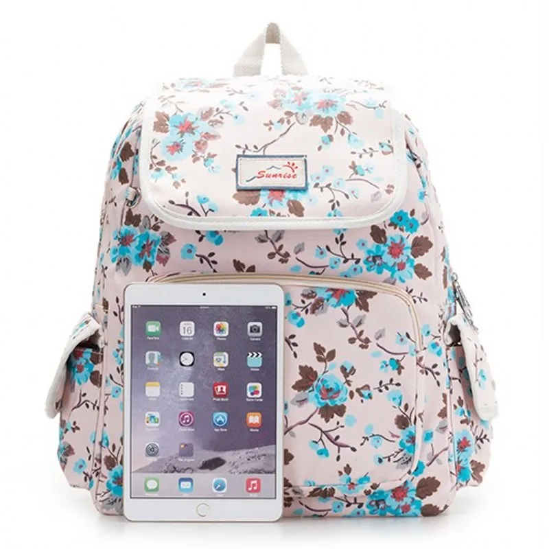 Лето 2017 г. новые женские 5 цветов цветок с принтом птиц Мода Bagpack рюкзаки студент