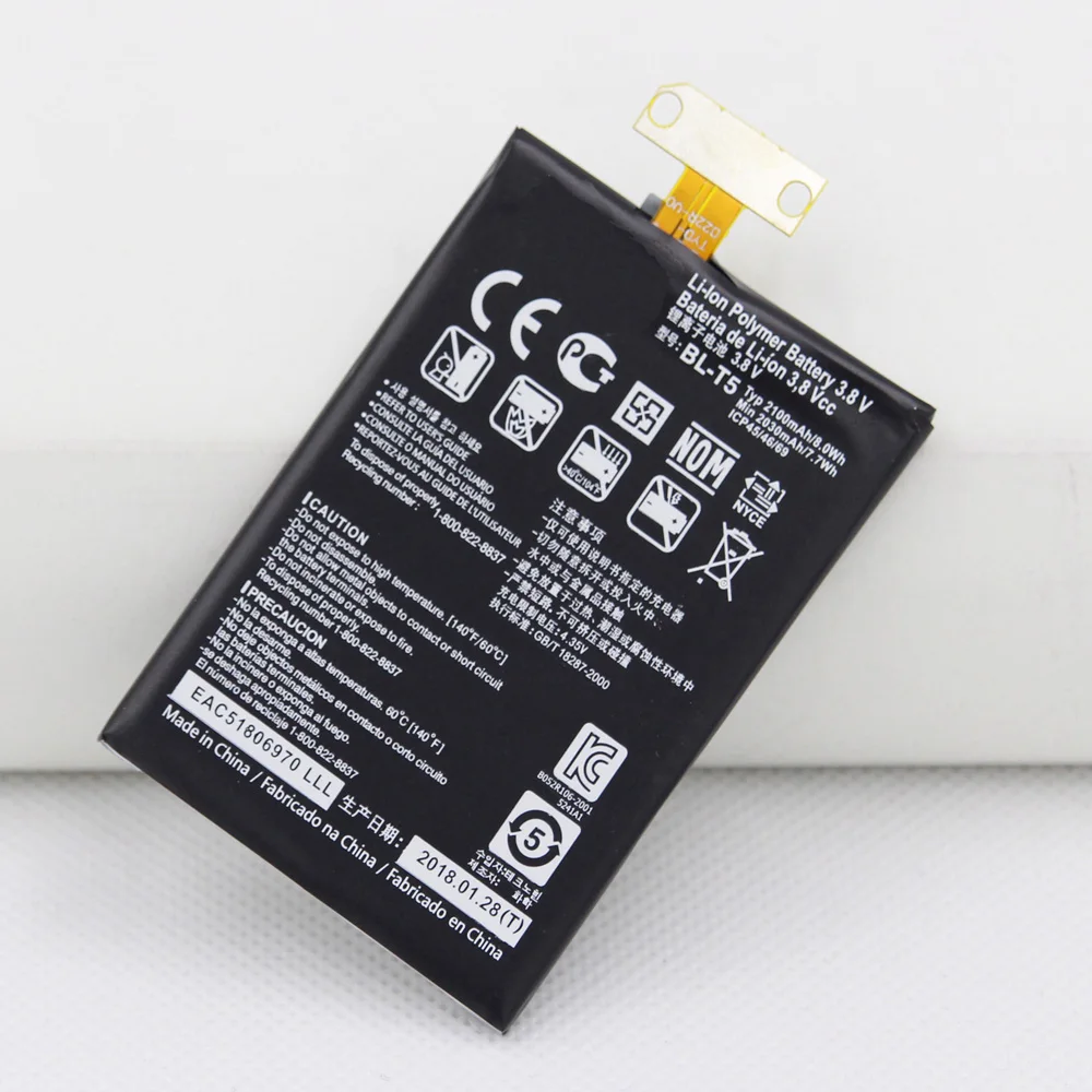 20pcs/lot For LG Google Nexus 4 Battery for LG Google Nexus 4 E960 Optimus G E970 E973 F180 LS970 E975 BLT5 BL-T5 2100mAh
20pcs/lot For LG Google Nexus 4 Battery for LG Google Nexus 4 E960 Optimus G E970 E973 F180 LS970 E975 BLT5 BL-T5 2100mAh