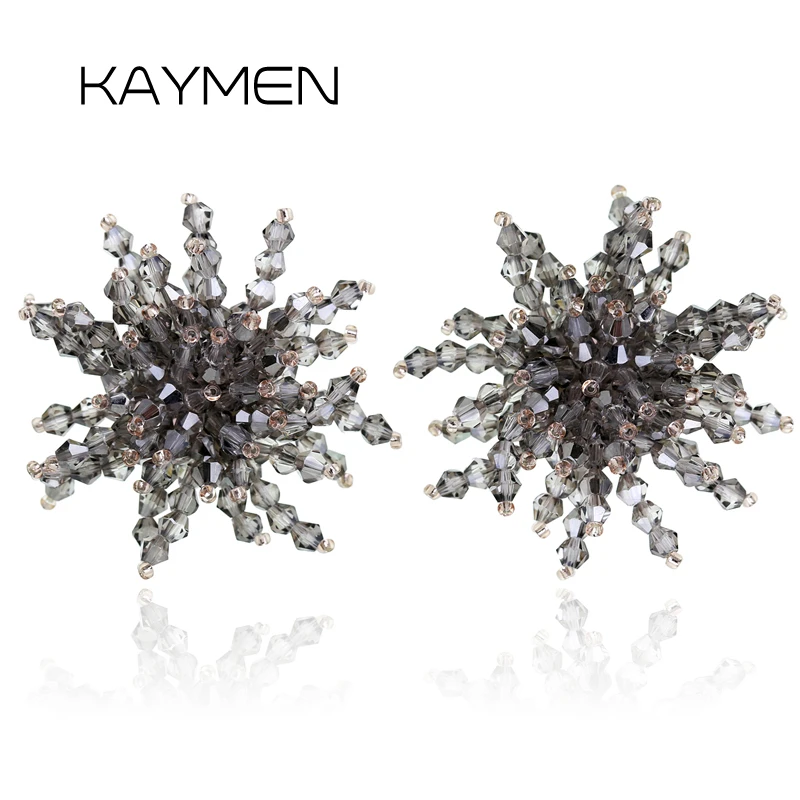 New Fashion Flower Design Crystal Stud Earrings by Handmade for Women Wedding Party Gift Nice Luxury Strands Kniiting Earrings
New Fashion Flower Design Crystal Stud Earrings by Handmade for Women Wedding Party Gift Nice Luxury Strands Kniiting Earrings
