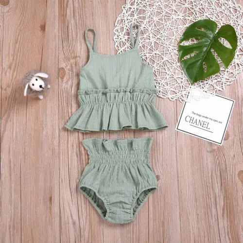 Kids Girls Clothing Sets Summer New Style Baby Girls Sleeveless Sling Vest Tops +Shorts 2Pcs Children Cotton Linen Clothes Suits
Kids Girls Clothing Sets Summer New Style Baby Girls Sleeveless Sling Vest Tops +Shorts 2Pcs Children Cotton Linen Clothes Suits